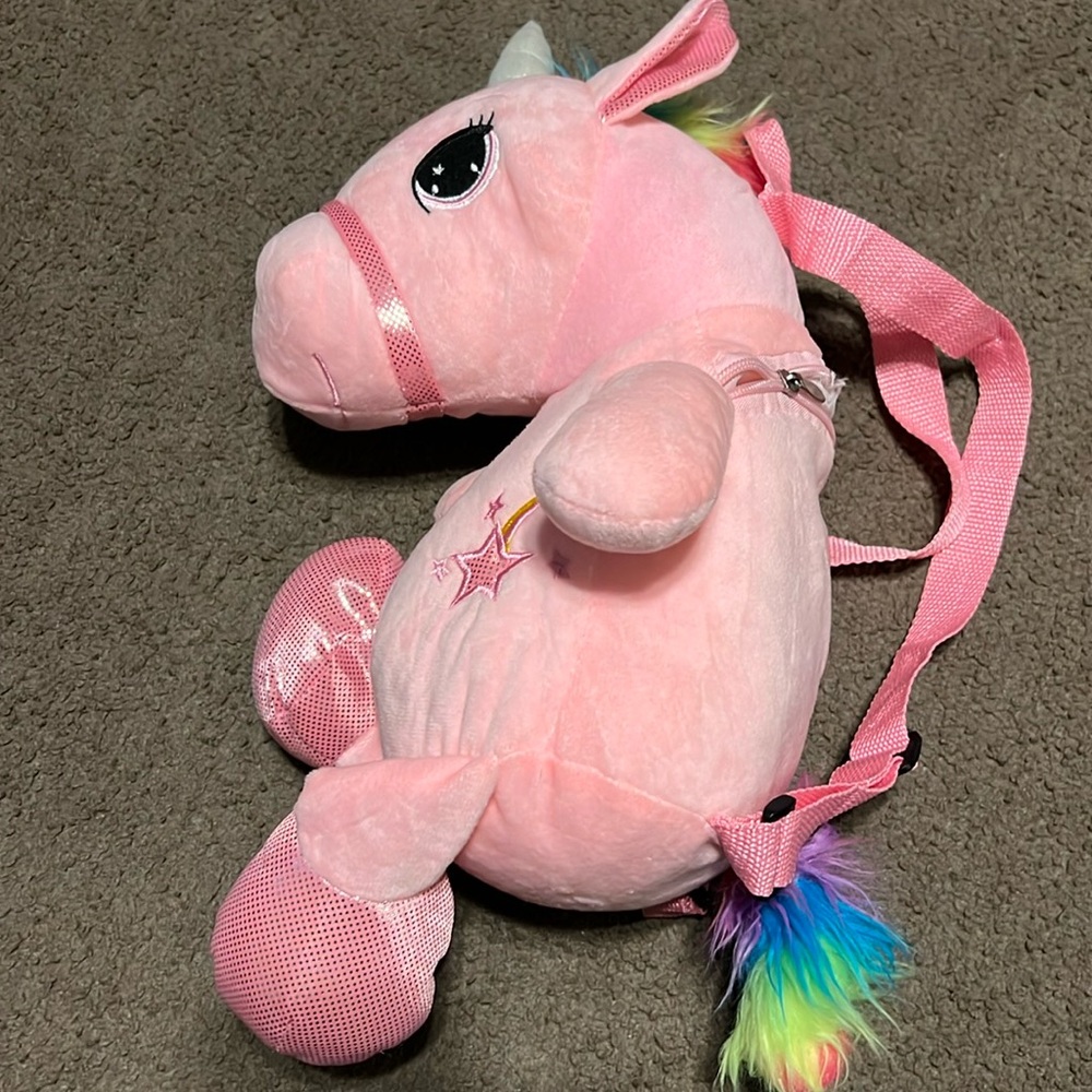 Unicorn backpack.